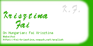 krisztina fai business card